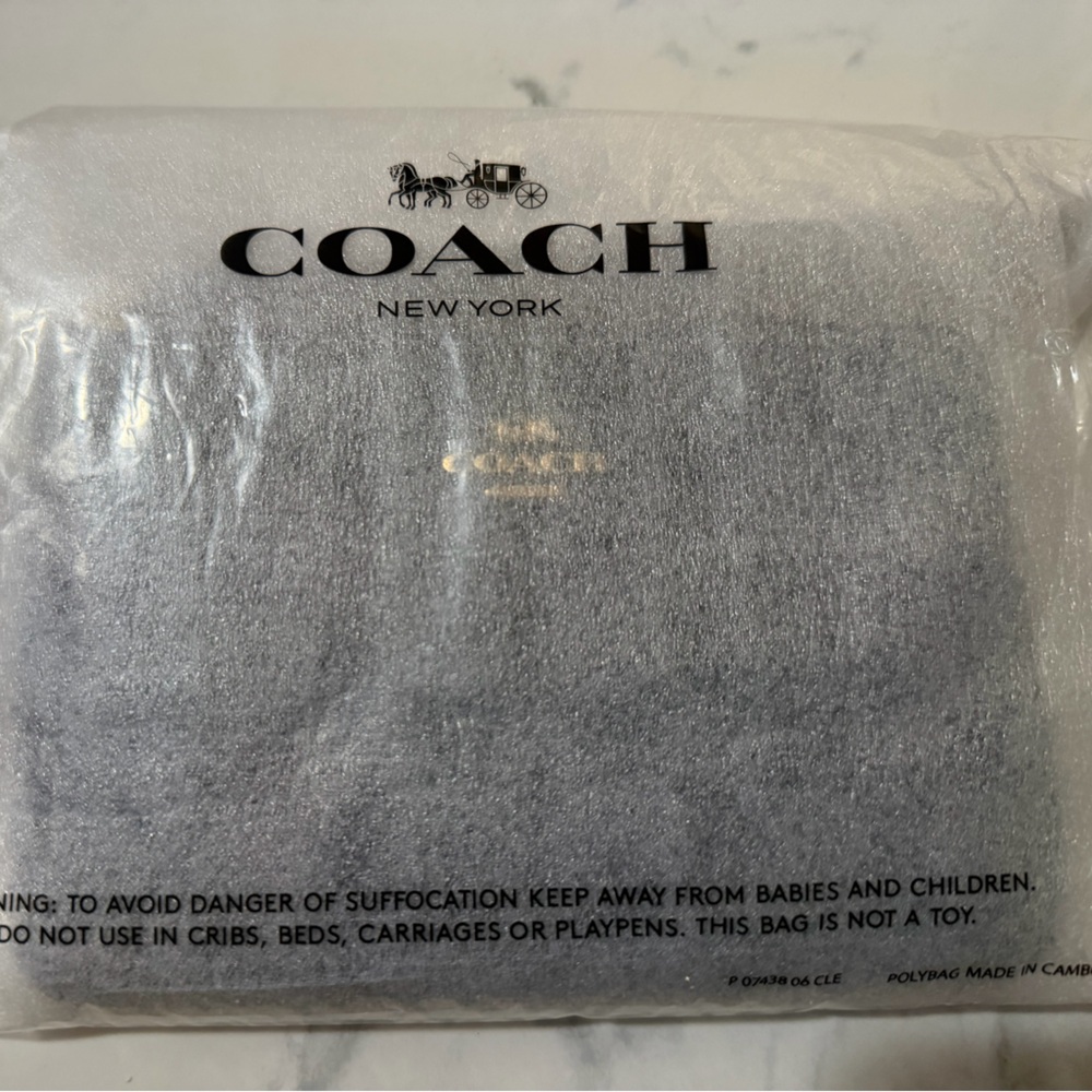 Coach Dark Blue Signature Wristlet - Picture 2 of 3